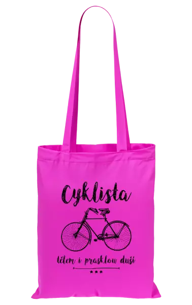 Látková taška Cyklista tělem i prasklou duší