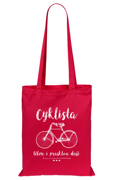 Látková taška Cyklista tělem i prasklou duší