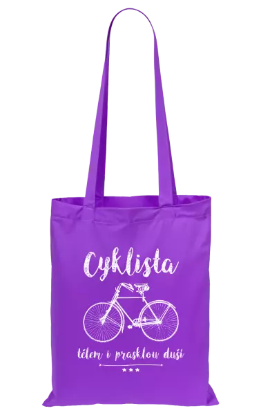 Látková taška Cyklista tělem i prasklou duší