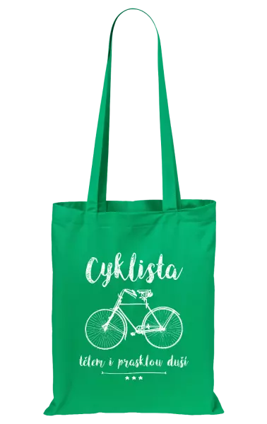 Látková taška Cyklista tělem i prasklou duší