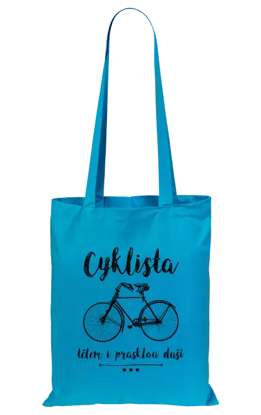 Látková taška Cyklista tělem i prasklou duší
