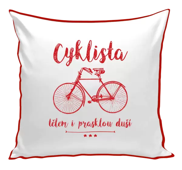 Polštář Cyklista tělem i prasklou duší