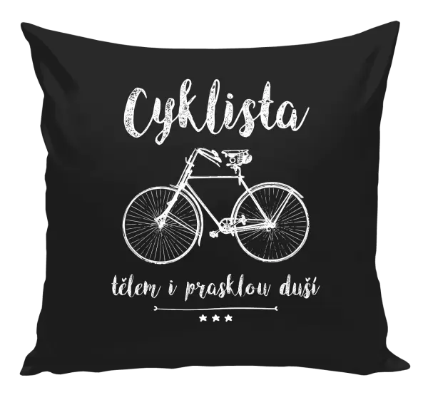 Polštář Cyklista tělem i prasklou duší