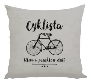 Polštář Cyklista tělem i prasklou duší