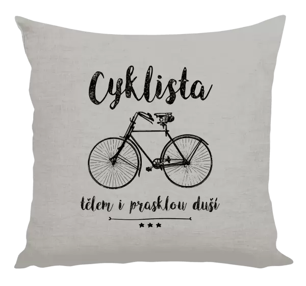 Polštář Cyklista tělem i prasklou duší