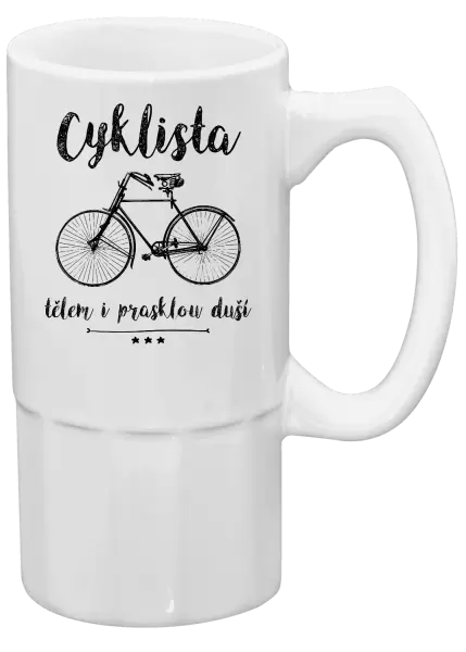Půllitr Cyklista tělem i prasklou duší