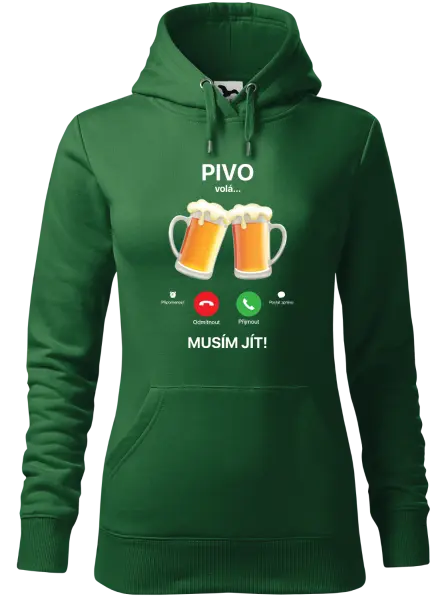 Dámská mikina Pivo volá... musím jít!