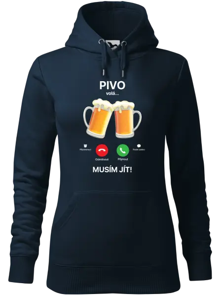 Dámská mikina Pivo volá... musím jít!