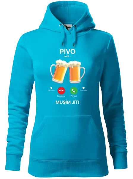 Dámská mikina Pivo volá... musím jít!
