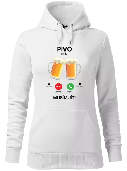 Dámská mikina Pivo volá... musím jít!