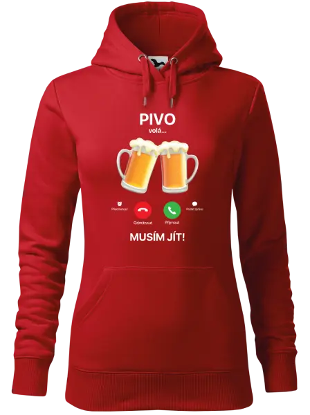 Dámská mikina Pivo volá... musím jít!