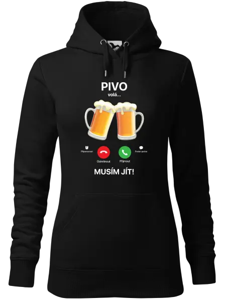 Dámská mikina Pivo volá... musím jít!