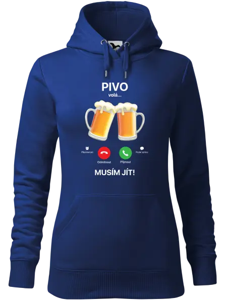 Dámská mikina Pivo volá... musím jít!