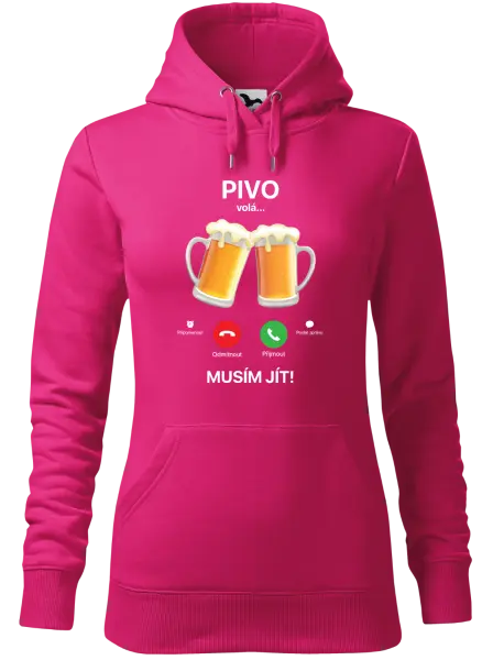 Dámská mikina Pivo volá... musím jít!