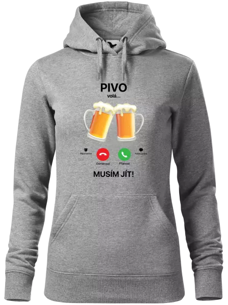 Dámská mikina Pivo volá... musím jít!