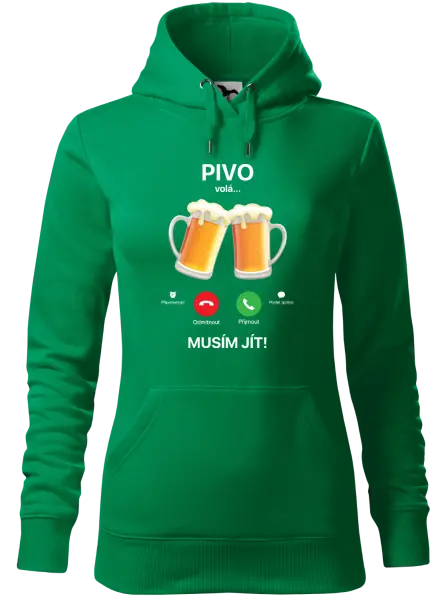 Dámská mikina Pivo volá... musím jít!