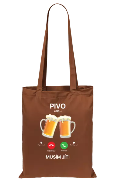 Látková taška Pivo volá... musím jít!