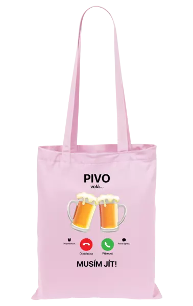 Látková taška Pivo volá... musím jít!