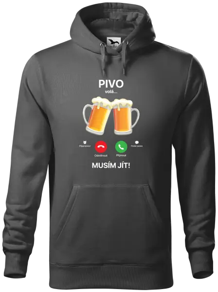 Pánská mikina Pivo volá... musím jít!