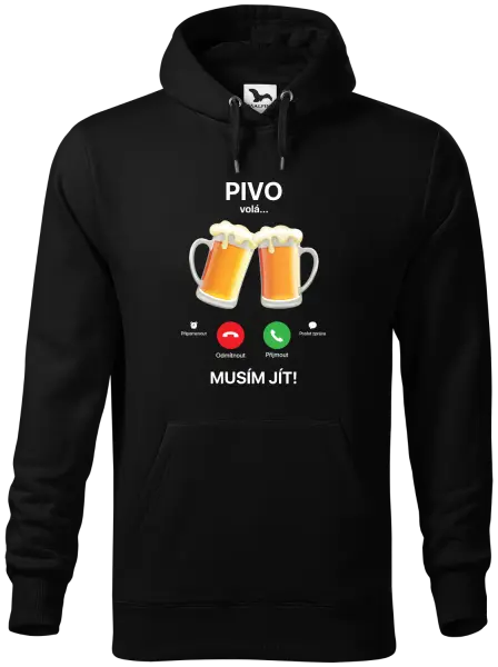 Pánská mikina Pivo volá... musím jít!