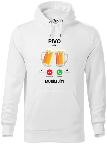 Pánská mikina Pivo volá... musím jít!