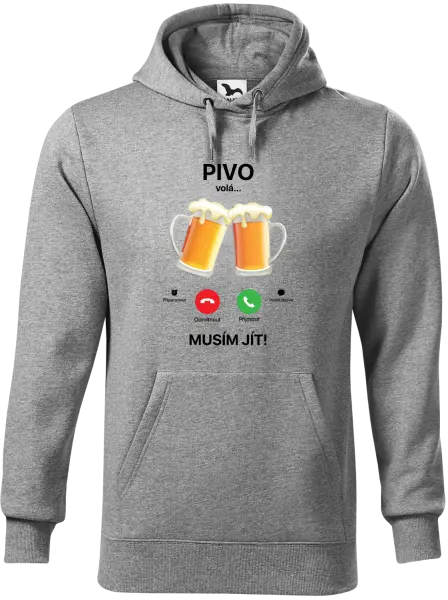 Pánská mikina Pivo volá... musím jít!