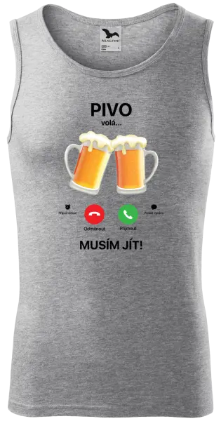 Pánské tílko Pivo volá... musím jít!