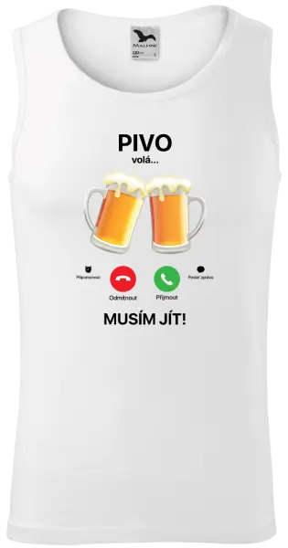 Pánské tílko Pivo volá... musím jít!