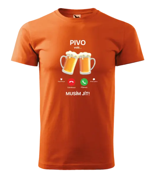 Pánské tričko Pivo volá... musím jít!