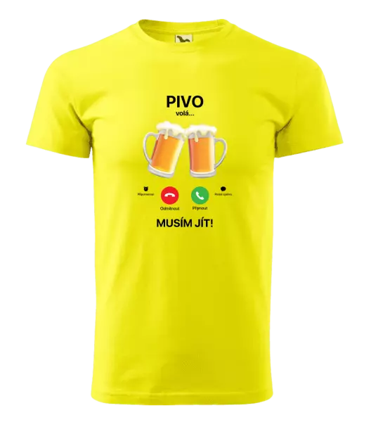 Pánské tričko Pivo volá... musím jít!