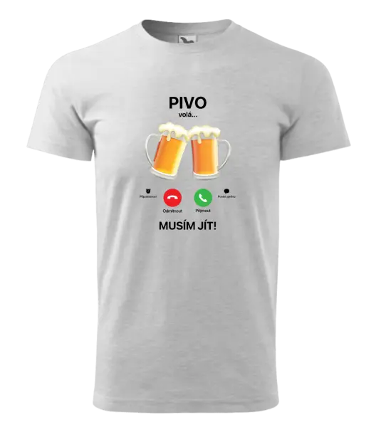 Pánské tričko Pivo volá... musím jít!