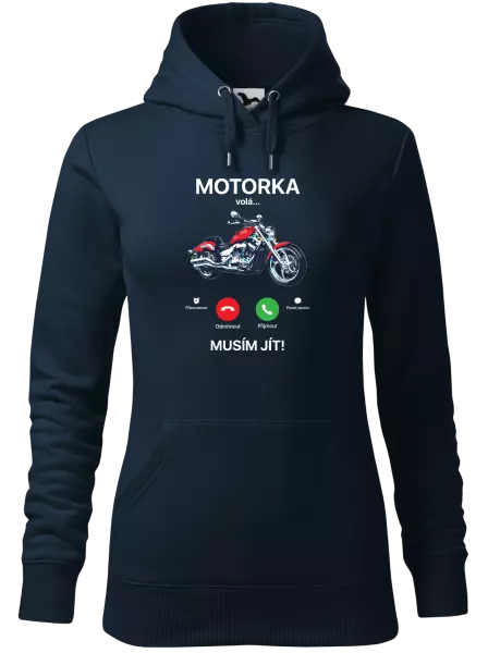 Dámská mikina Motorka volá... musím jít!