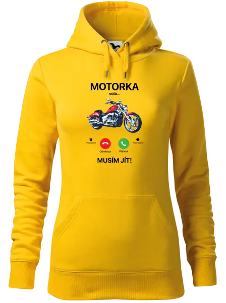 Dámská mikina Motorka volá... musím jít!