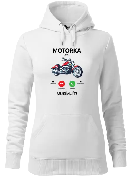 Dámská mikina Motorka volá... musím jít!