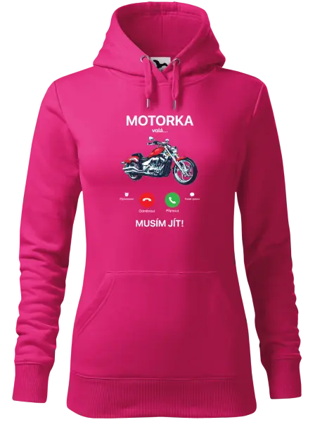 Dámská mikina Motorka volá... musím jít!