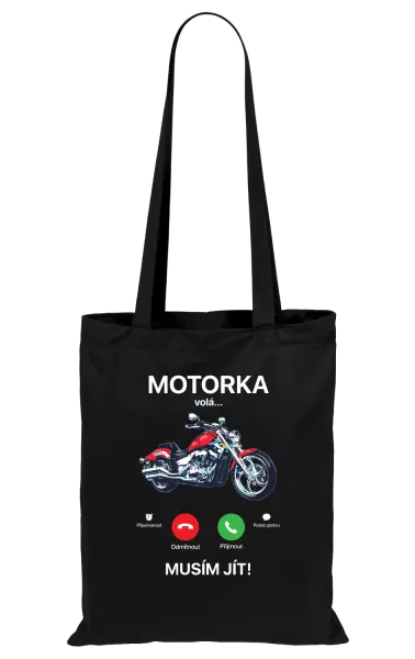 Látková taška Motorka volá... musím jít!