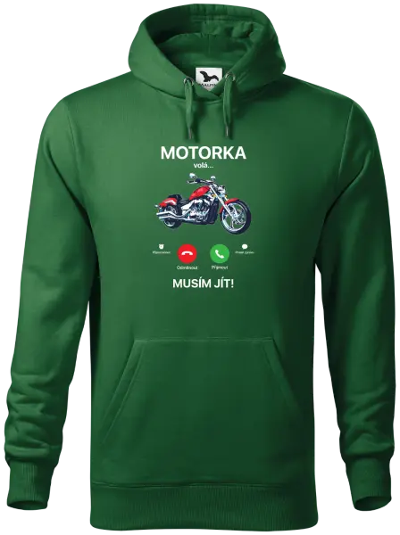 Pánská mikina Motorka volá... musím jít!