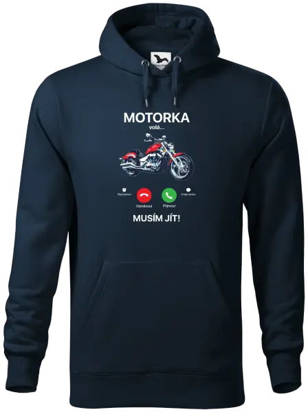 Pánská mikina Motorka volá... musím jít!
