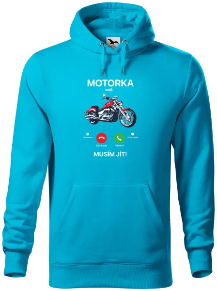 Pánská mikina Motorka volá... musím jít!