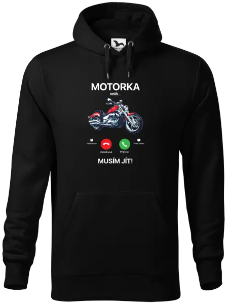 Pánská mikina Motorka volá... musím jít!