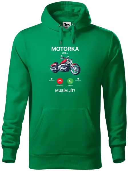Pánská mikina Motorka volá... musím jít!