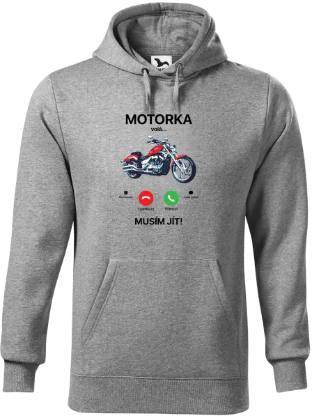 Pánská mikina Motorka volá... musím jít!
