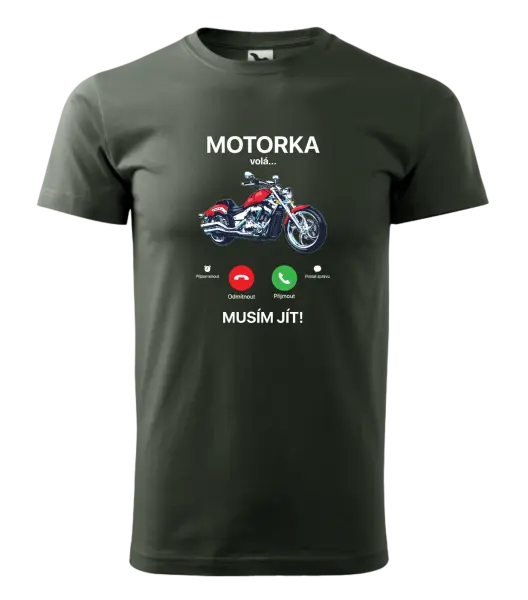 Pánské tričko Motorka volá... musím jít!
