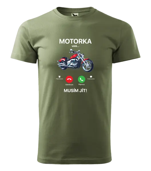 Pánské tričko Motorka volá... musím jít!