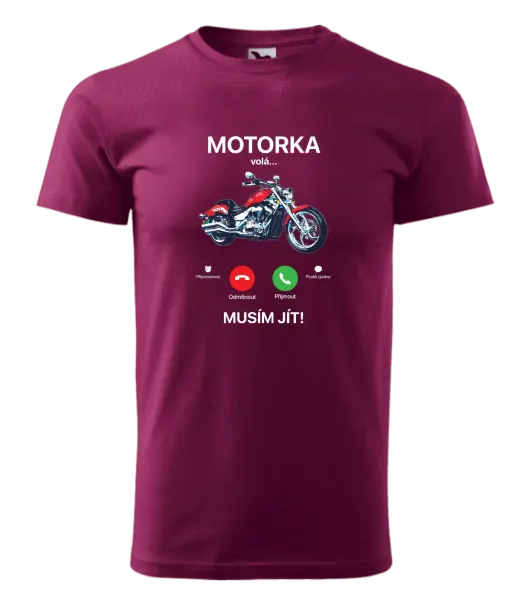 Pánské tričko Motorka volá... musím jít!