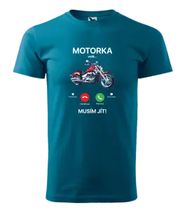 Pánské tričko Malfini Basic Motorka volá... musím jít!