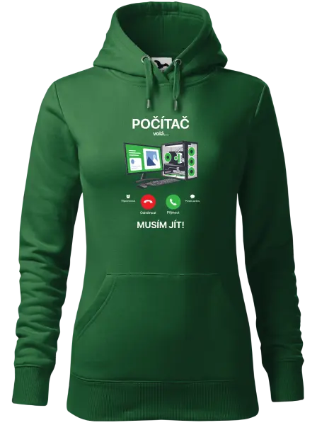 Dámská mikina Počítač volá... musím jít!