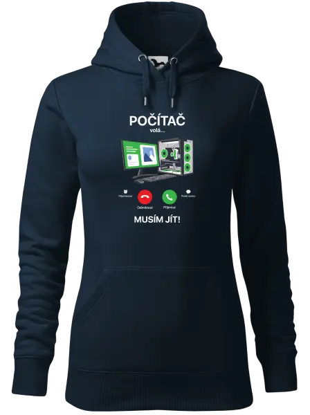 Dámská mikina Počítač volá... musím jít!