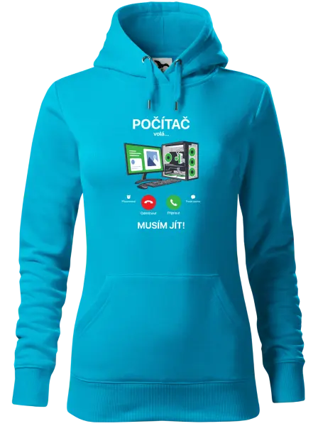 Dámská mikina Počítač volá... musím jít!
