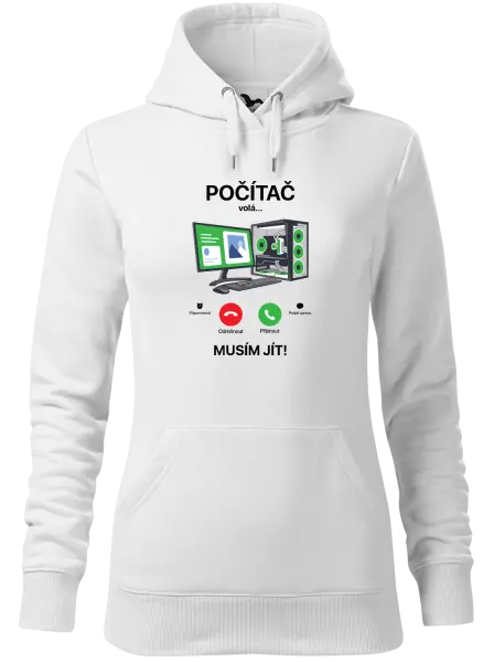 Dámská mikina Počítač volá... musím jít!
